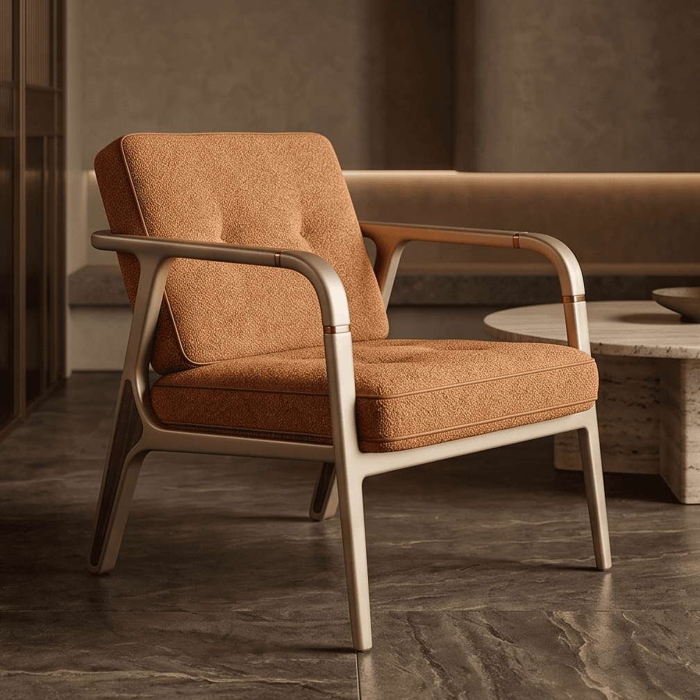 Accent Chair Modern Terracotta