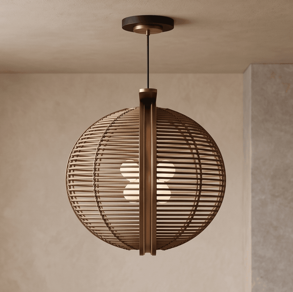 Bamboo Wood Pendant Light